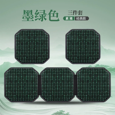 Universal Truck Seat Single Cushion, Seat cushion, seat cover - dark-green-three-piece-set