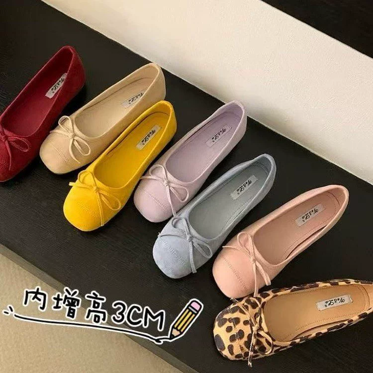 Туфли с бабочкой, обувь, французское ретро, мягкая подошва, стиль Chanel