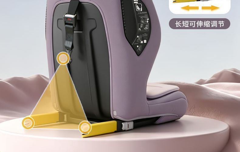 Simple rear seat safety seat for 12-year-olds, suitable for portable folding car seats for older children, children's car seat with cotton upholstery