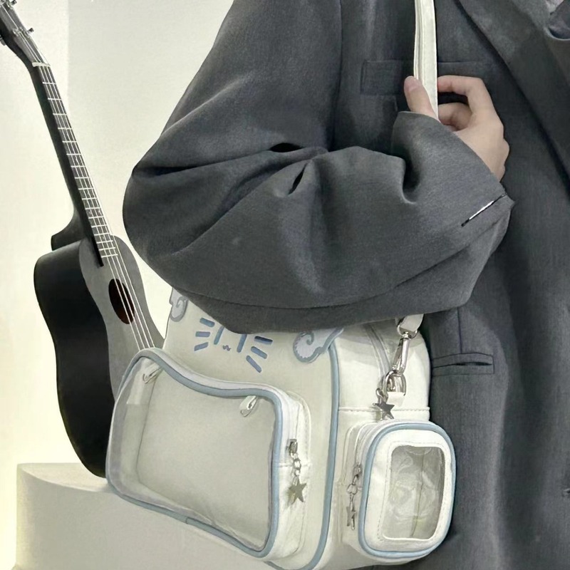 2024新型JKランドセルかわいい少女痛包y 2k千年ギャルシングルショルダーバッグ学生通勤斜めがけバッグ|undefined