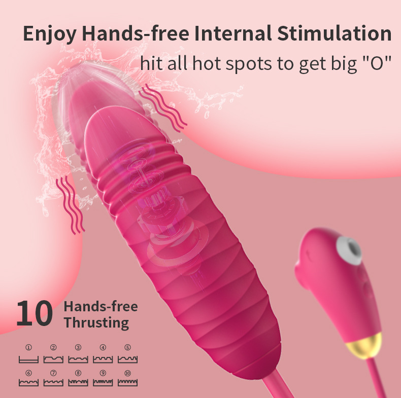 Nieuw grensoverschrijdend privémodel Qin Guo Vrouwelijk Zuigen Likken Telescopische Vibrator Inbrengen Direct Orgasme Masturbator_voghion.com