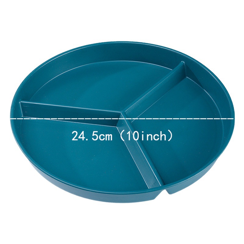 Placa de rejilla dividida de 10 pulgadas de tres niveles 9 traje paja de trigo 25cm una persona de reducción de grasa comestible placa cuantitativa image 1