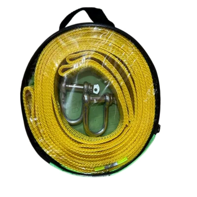 Car Heavy-Duty Towing Rope 4.5m Trailer rope/net/strap - yellow-tow-rope-55m-ton-u-type-hook