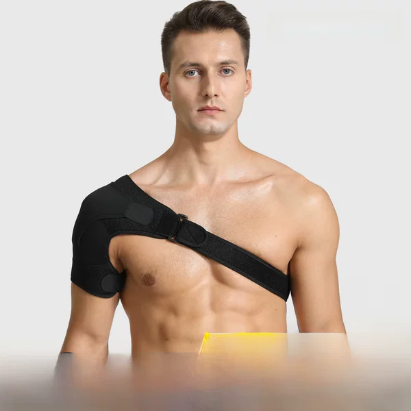 Cross-border sports black gray SBR shoulder pad adjustable strap shoulder pad to prevent sports strain shoulder protection stretch