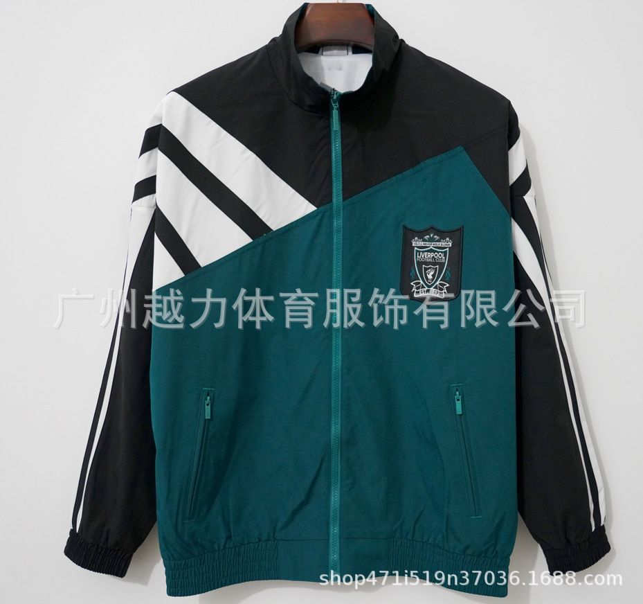 Chaqueta Bordada retro de manga larga y gruesa Manchester United Barcelona Inglaterra Brasil Real Madrid Liverpool image 7