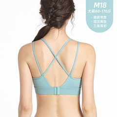 健身女子細帶一體式運動內衣美背透氣防震聚攏背心瑜伽服文胸大碼