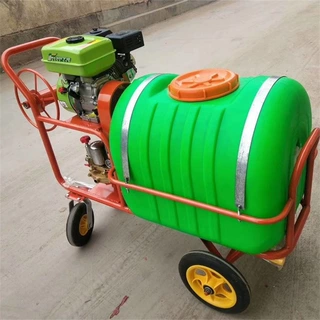 大型养殖消毒弥雾机高压喷枪远射程汽油打药机300L推车式喷药机