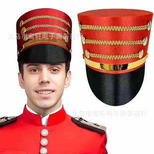 Cross-border dance performance hat band performance ceremonial hat carnival party hat doorman hat big edge security hat