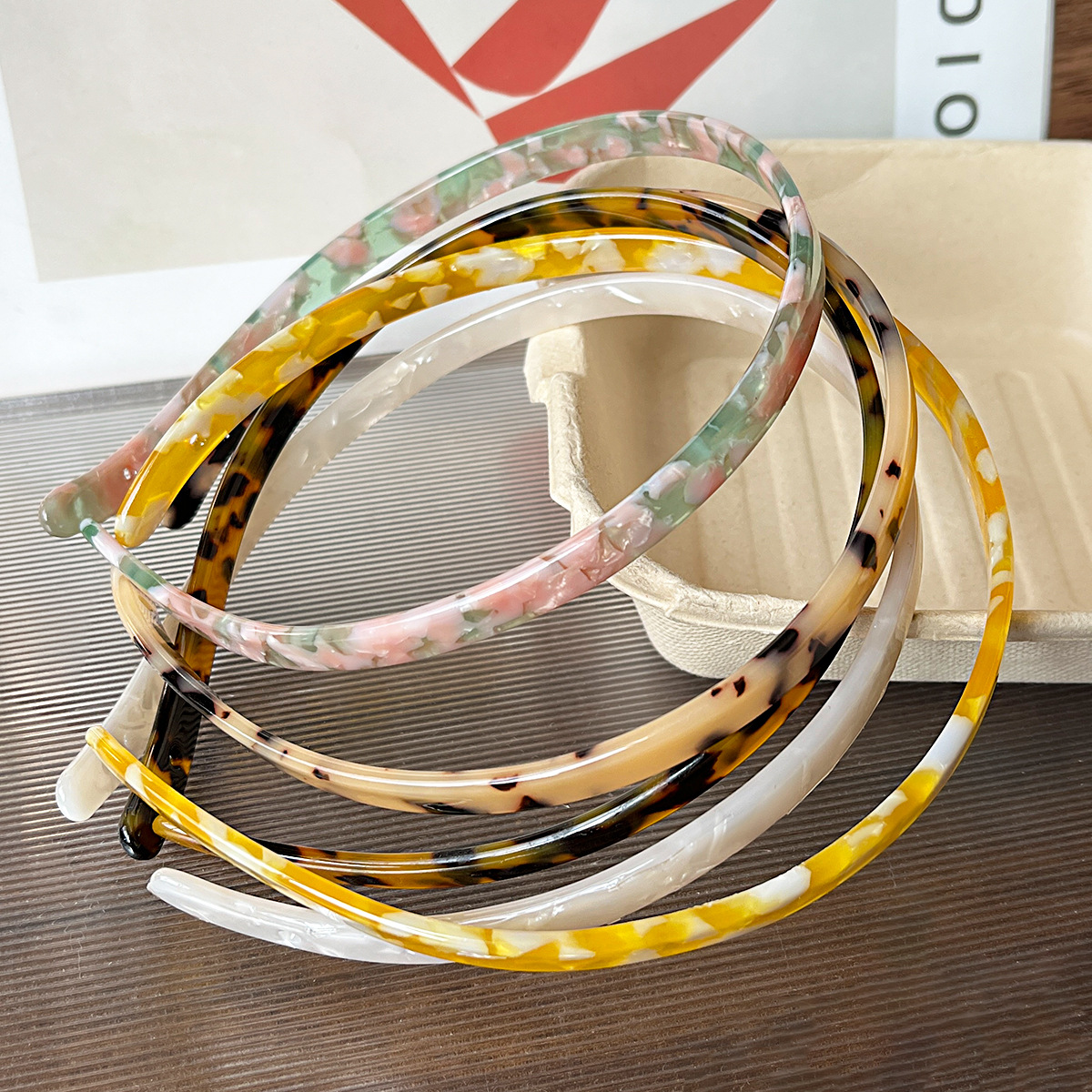 Nuevo conjunto de acético coreano banda de cabello clips de cabello lateral clip de cabello red rojizo clips de cabello al por mayor fábrica