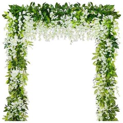 紫藤花造花藤条装飾花巻き吊り花プラスチック花藤蔓串花植物パイプは花を遮る