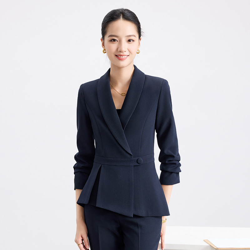 女新款通勤面试小个子职业装西装套裙2025秋冬季珠宝店酒店员工装|undefined