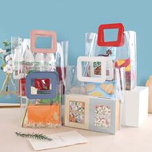 透明PVC包装袋高级手提伴手礼品袋节日送礼结婚喜糖包装袋空袋子