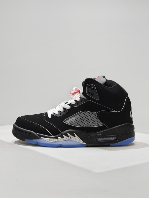 Aj5 Pure Original High Version Men's Basketball Shoes Joe 5 First Layer Leather High Top Men's and Women's Casual Sports Shoes Cross-Border