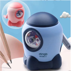 鼎邦宇航員手搖削筆器兒童刨筆機卷筆刀鉛筆刀削鉛筆削筆機學習用