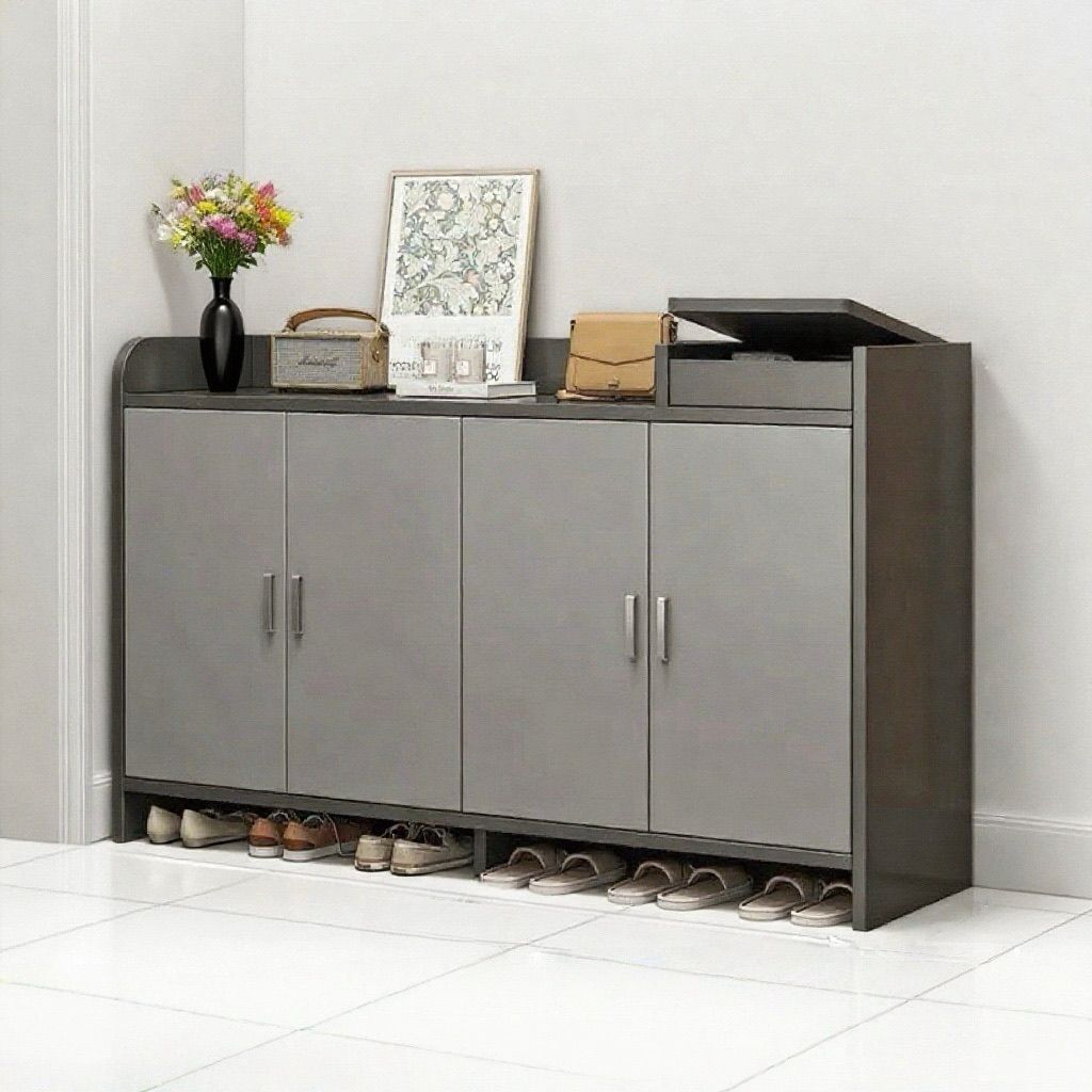 New Door Shoe Cabinet, Home Entrance Cabinet, Corridor Large-Capacity Storage Cabinet, Double-Door Storage Cabinet