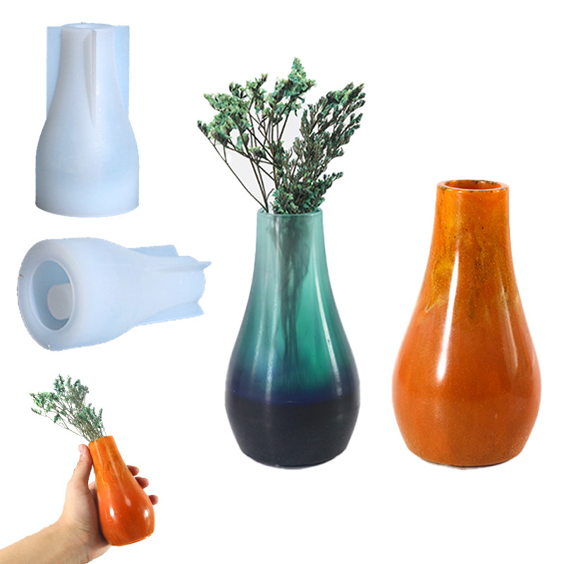 億興新款diy滴膠模具玉淨瓶插花瓶硅膠模具飾品家居擺件跨境專供