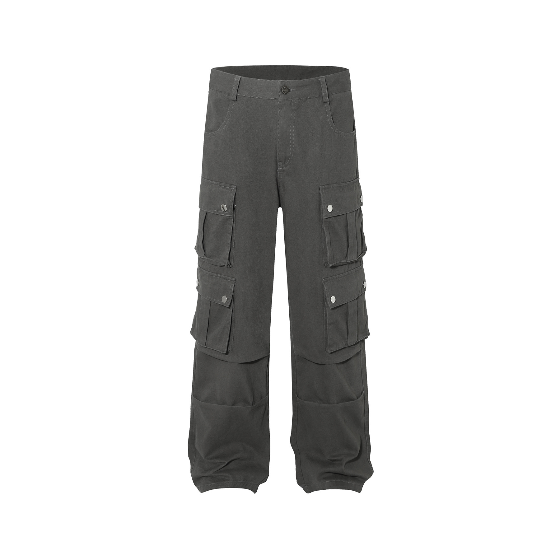 Pantalon cargo homme coupe ample style workwear décontracté_voghion.com