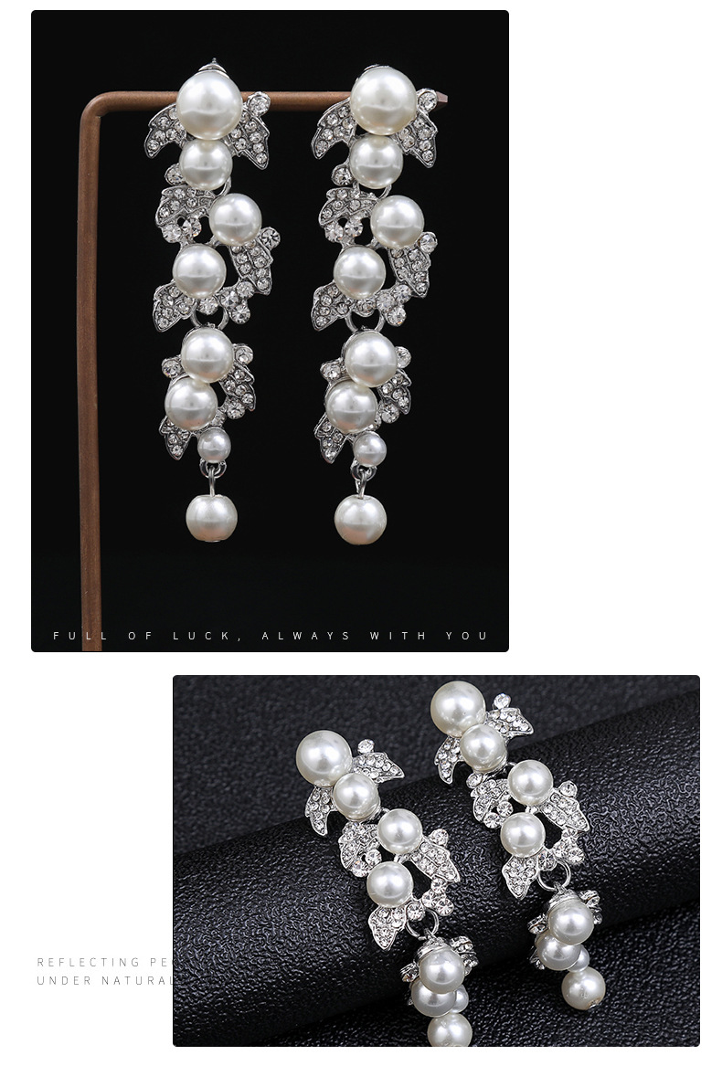 Orecchini esagerati 2023, accessori per la sposa alla moda con perle, placcatura galvanica in lega lunga_voghion.com