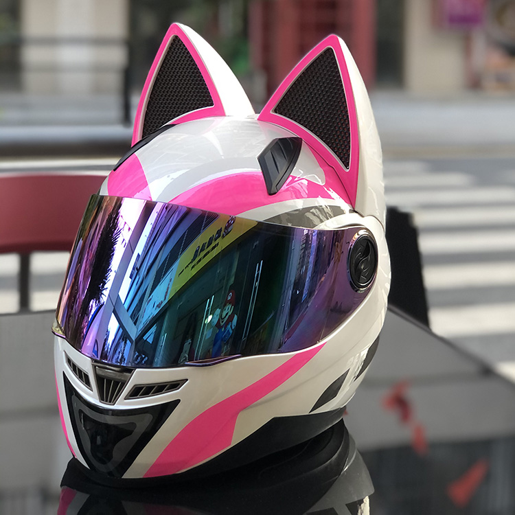 Motuoche Motorcycle Full Face Helmet Men Women Full Covered Racing Helmet (Auto Parts and Accessories) - m-white