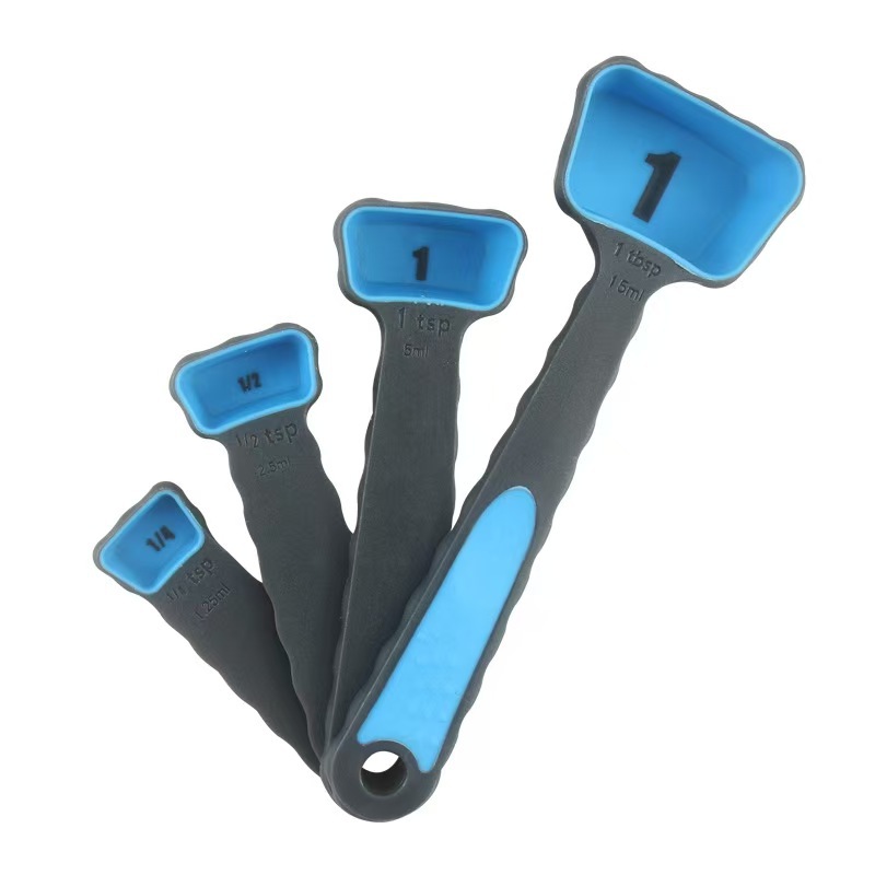 4pcs 측정 숟가락 블루