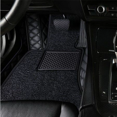 5302 series, X1, X3, X4, X5, Ayaqaltılar (Kovriklər) - drivers-side-double-layer-black-with-black-stitching-black-silk-loop