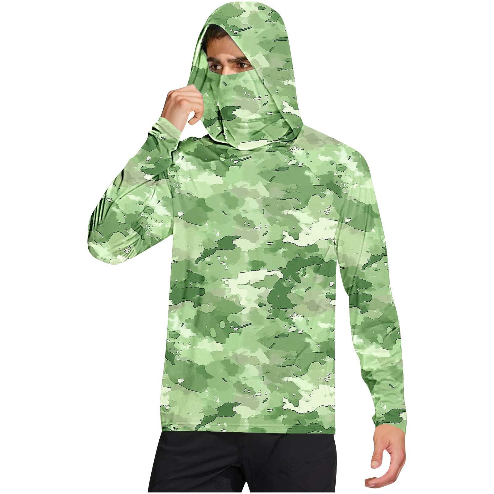 Fishing Hoodies Men's Summer New Sun Protection Breathable Long Sleeve Hooded Mask Fishing Suit