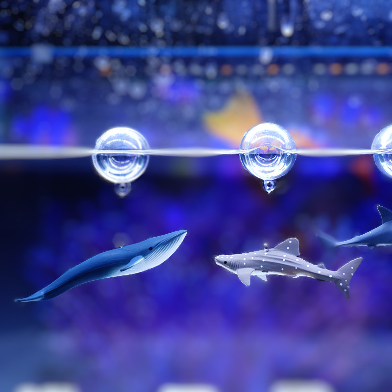 Mundo submarino paisajismo adornos de bolas flotantes pecera acuario decoración colgante simulación tiburón ballena azul recomendación del comerciante