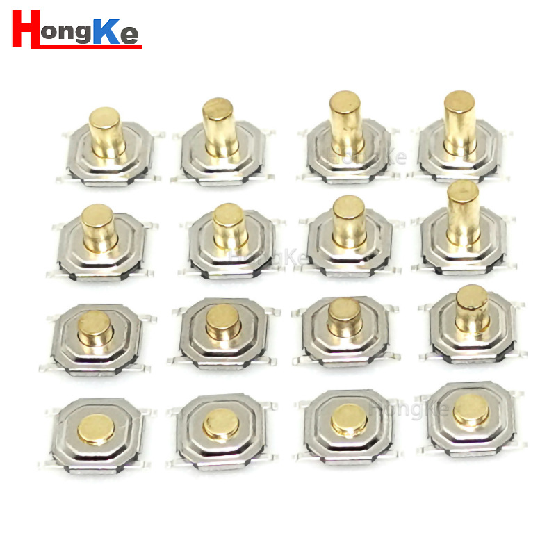 4*4轻触开关5*5*1.5/1.6/1.7/ 1.9/2.0贴片立式四脚按键开关 铜头