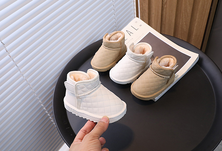 Baby Snow Boots For Warm Winter Walks, Thick Plush Cotton Lining_voghion.com