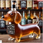 Cross-border New Dachshund Dog Whiskey Bottle Dachshund Whisky Bottle