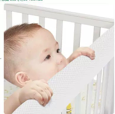 亚马逊爆款夏季3D透气护栏婴儿护栏软包儿童防撞材质分片式床围