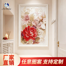 针功夫新款印花十字绣牡丹四手工套件客厅卧室装饰自己绣工厂加盟
