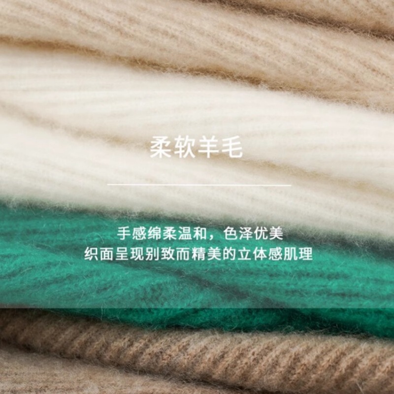 澳洲纯羊毛针织连帽卫衣女秋冬新款加厚带帽羊绒宽松打底衫|undefined