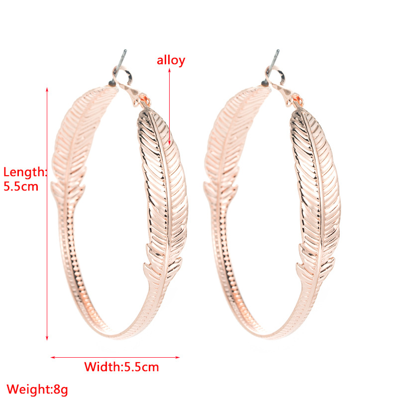 Fashion Geometric Exaggerated Feather-shaped Drop Earring Wholesale display picture 1