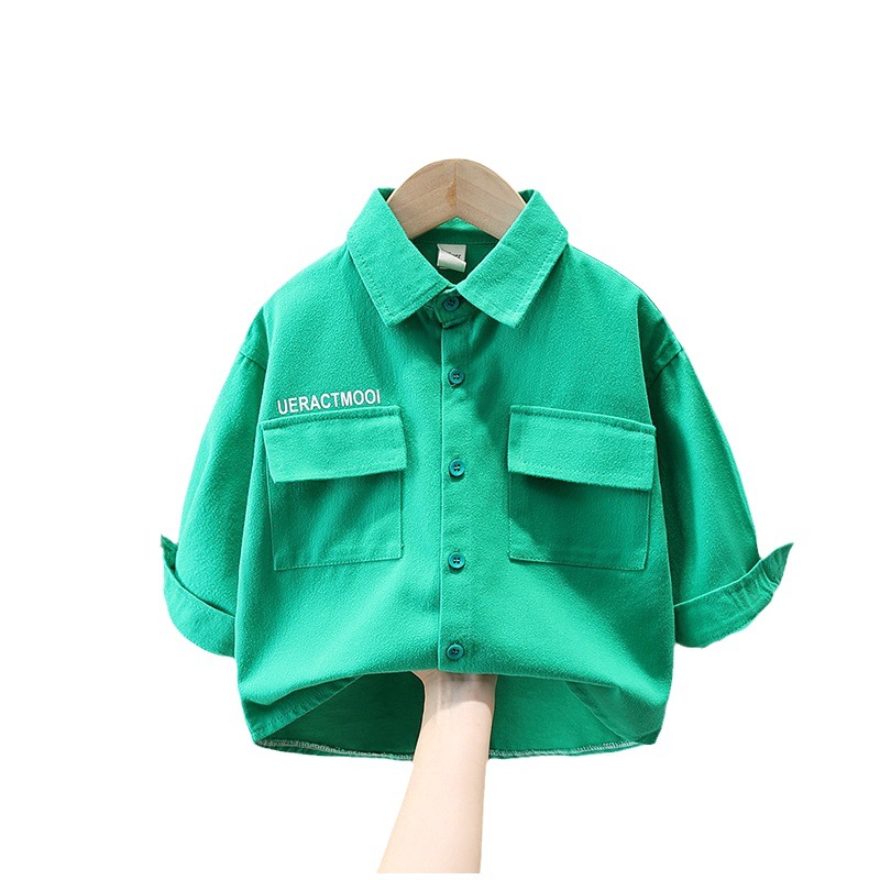 3941 niños Denim abrigo primavera y otoño 2023 nueva camisa de los niños ropa guapo otoño ropa calle frita moda