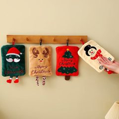 新しいクリスマスの手拭きタオル掛け式の厚いサンゴのタオルの台所の吸水の速乾性の雑巾の漫画の越境は利用できます。