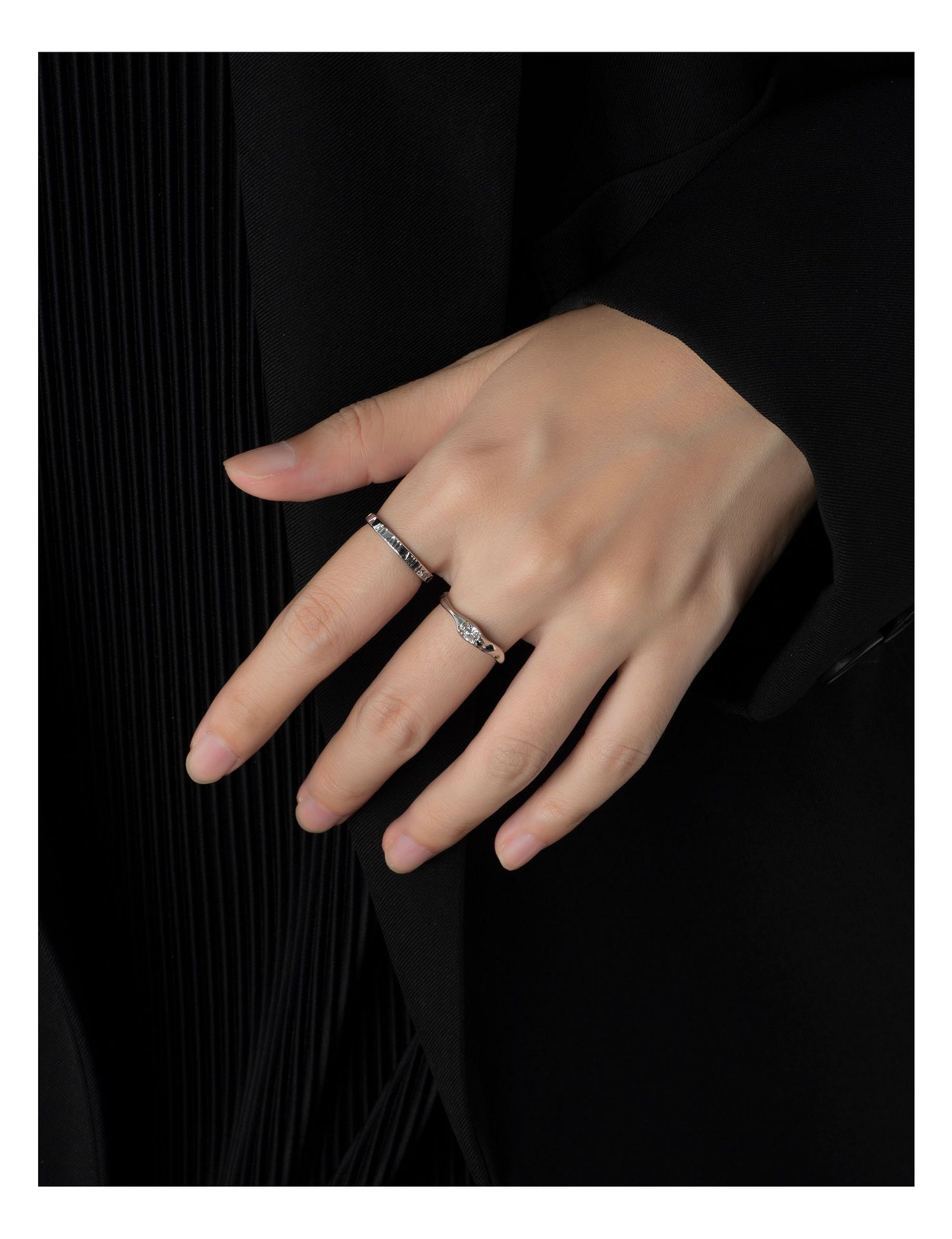 Simple Style Geometric Copper Plating Zircon Open Ring