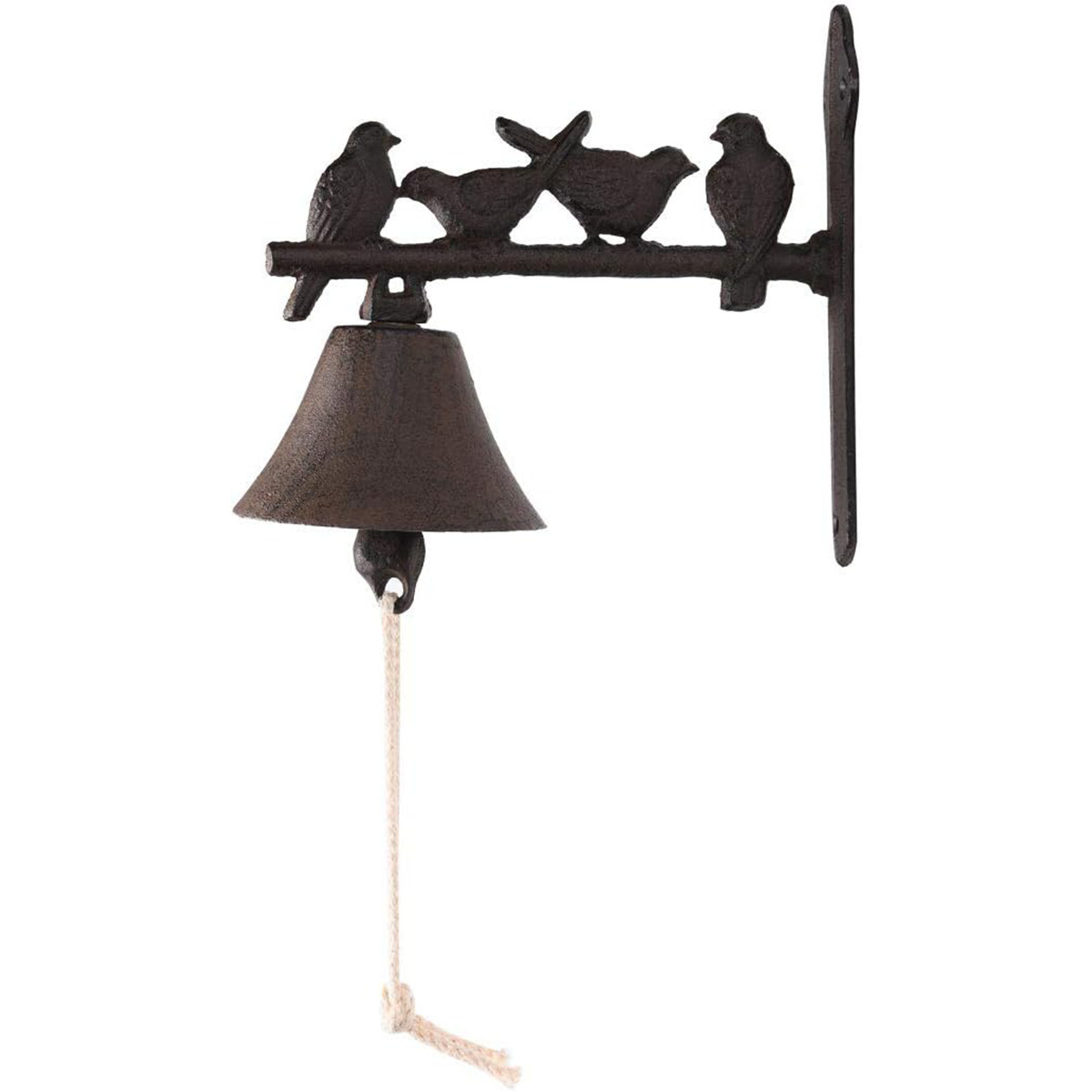 Retro Wall-Mounted Cast Iron Dinner Bell Metal Doorbell Crafts Outdoor Courtyard Bar Wall Decoration Pastoral Style