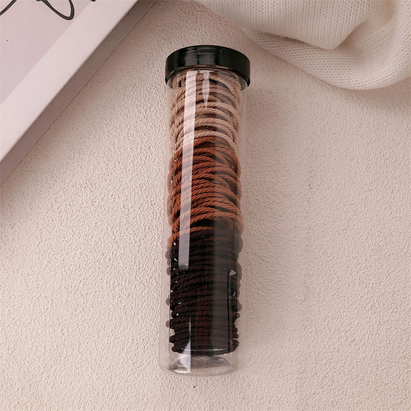 Cintas de goma enlatadas para mujeres de alta elasticidad duradera cuerdas de cabello para el cabello adornamiento de cabello nueva cinta de goma de alta cola de caballo anillo de cabello