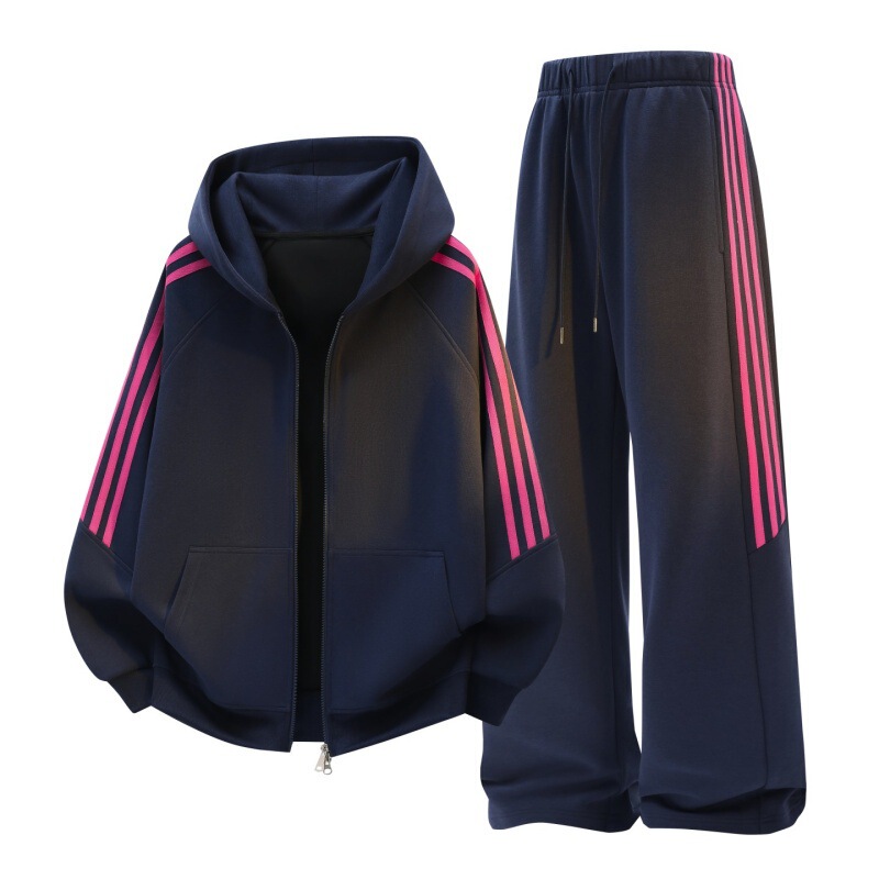 2026 new autumn two-piece trendy casual fashion sportswear set, unisex, two-piece hooded cardigan 2026 new autumn two-piece trendy casual fashion sportswear set, unisex, two-piece hooded cardigan