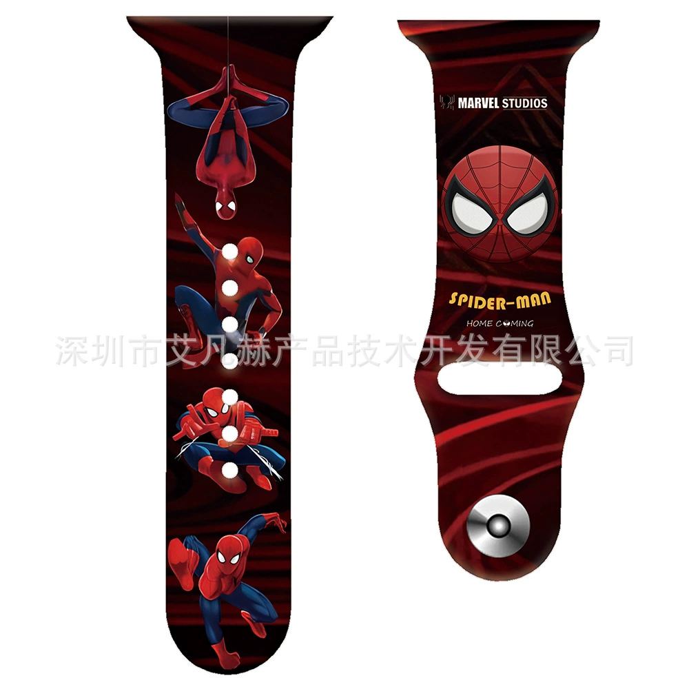 Apple, герои, силиконовая стропа для часов, Marvel, Капитан Америка, Бэтмен