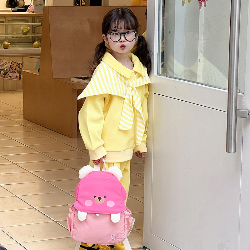 Kindergarten escuela primaria mochila escolar dibujos animados lindo oso niños y niñas mochila 2025 nueva mochila transfronteriza para niños
