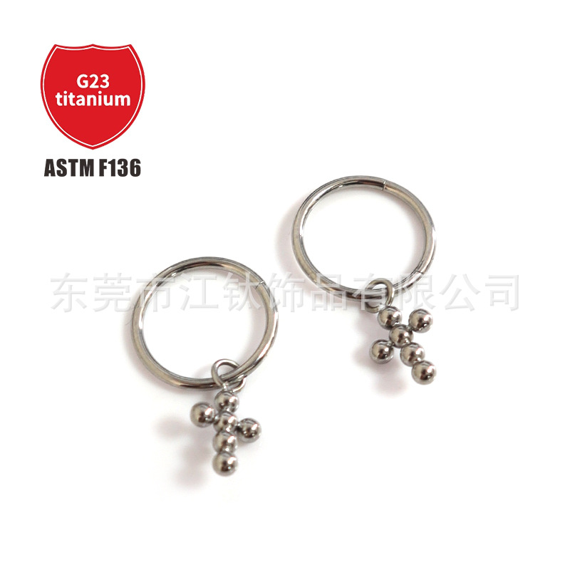 Pointed titanium steel lip stud product view