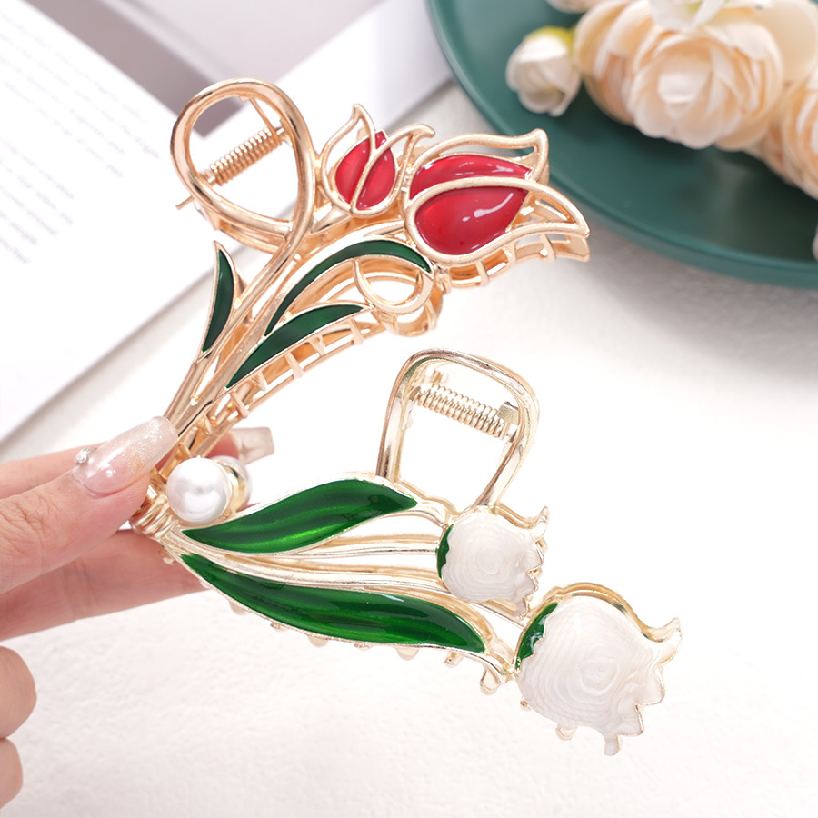 IG Style Sweet Women's Tulips Metal Hair Claws display picture 1