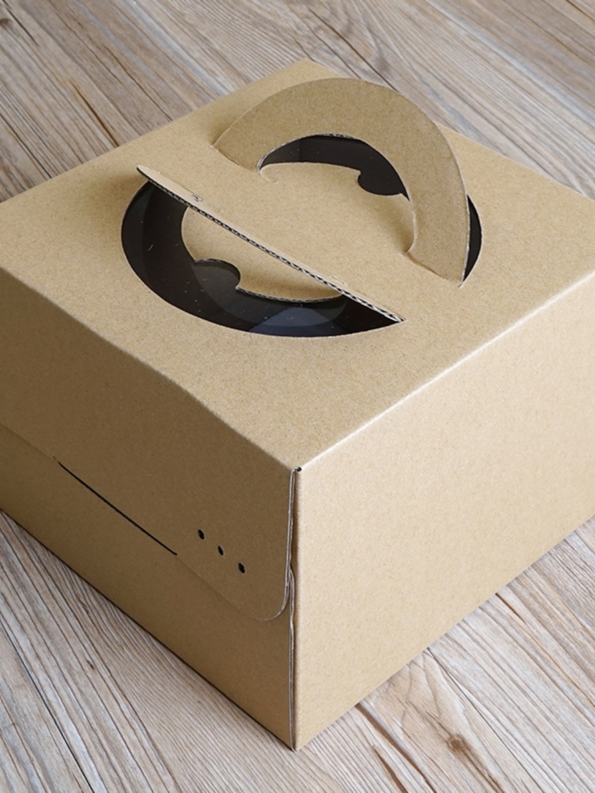 4 pulgadas 6 pulgadas 8 pulgadas 10 pulgadas 12 pulgadas más espacio en blanco de piel de vaca portátil caja de pastel de cumpleaños impresión personalizada