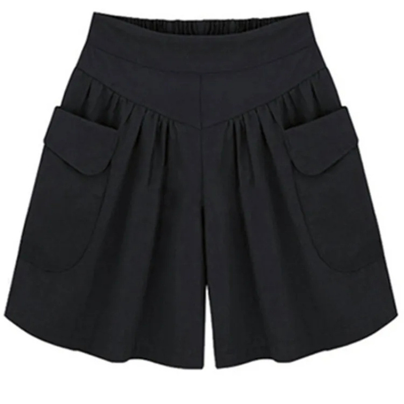 Chiffon Shorts, High-Waisted, Loose-Fitting, Summer Student Oversized Plus-Size Thin Casual Wide-Leg Hot Pants for Outer Wear