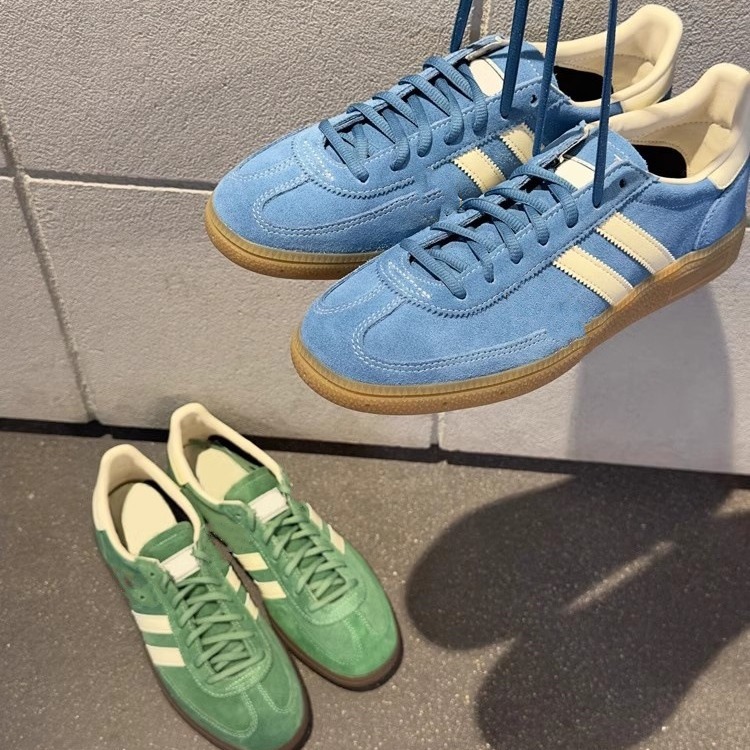 Blue classic German training round toe lace up casual sports versatile flat bottomed Forrest Gump shoes_voghion.com