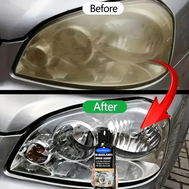 車のヘッドライトの酸化された黄色の修復クリーム - 新エネルギー車のフロントとリアのライトを明るくするためのスクラッチとマットの修復|undefined