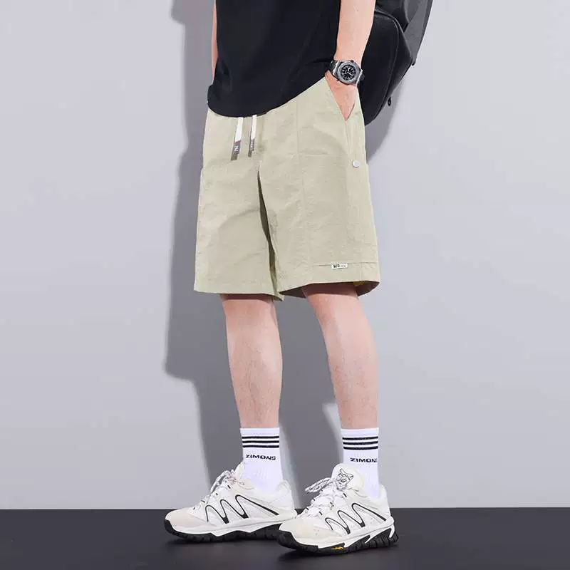 Wiletou 2025 летние новые тканые модные повседневные шорты повседневные брюки с пятью точками мужские свободные спортивные