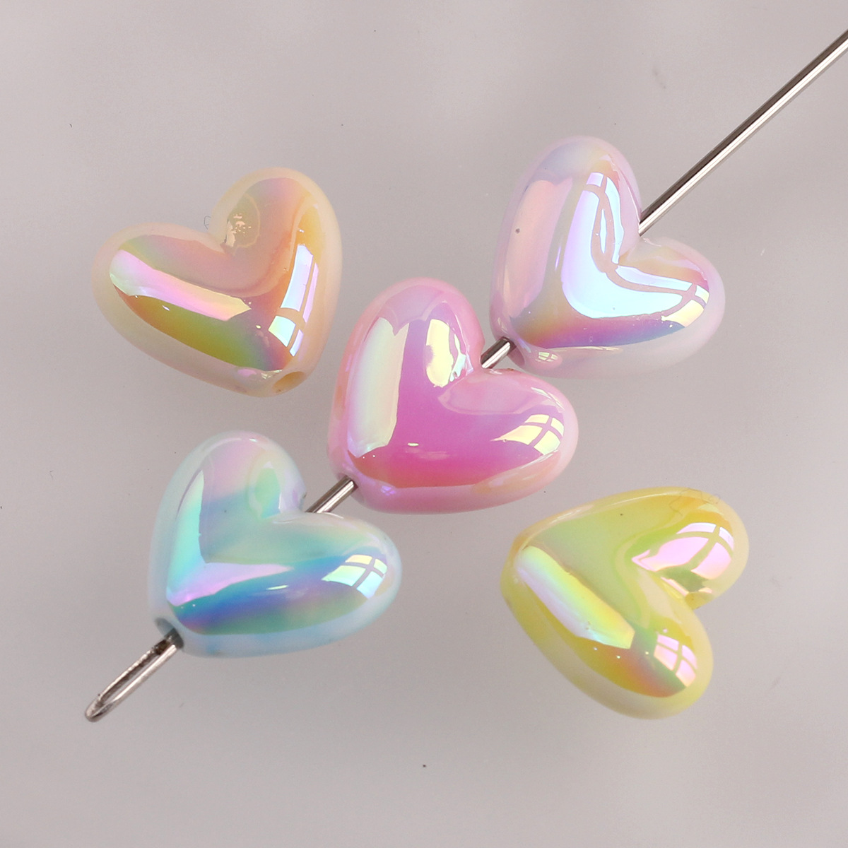 2g Weight Beads Jewelry Making Type DIY Ornament Accessories Classification 1 Piece Quantity Acrylic Material Heart Shape Pattern All Seasons Season Plating Design Simple Style Style 1 Piece Acrylic Heart Shape Beads DIY Ornament Accessories 1